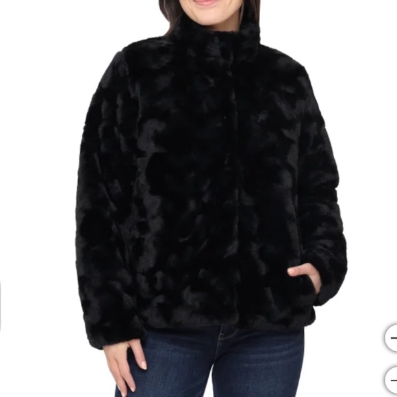 🎈SALE Nicole Miller Reversible Jacket Black Choose Size NWT - Picture 2 of 9